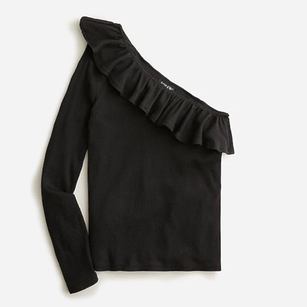 J Crew One-shoulder Ruffleneck Vintage Rib (New with Tags!)